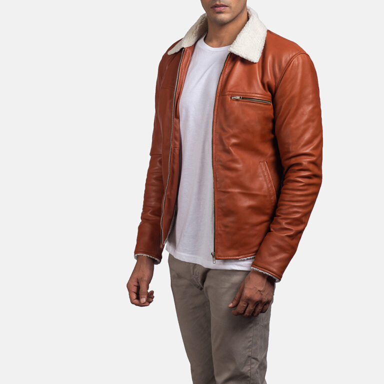 Dan Frost Tan Shearling Jacket(4-of-7)-1531223098666